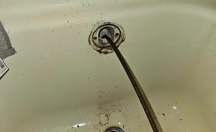 Bathtub snaking in Oakland, NJ.